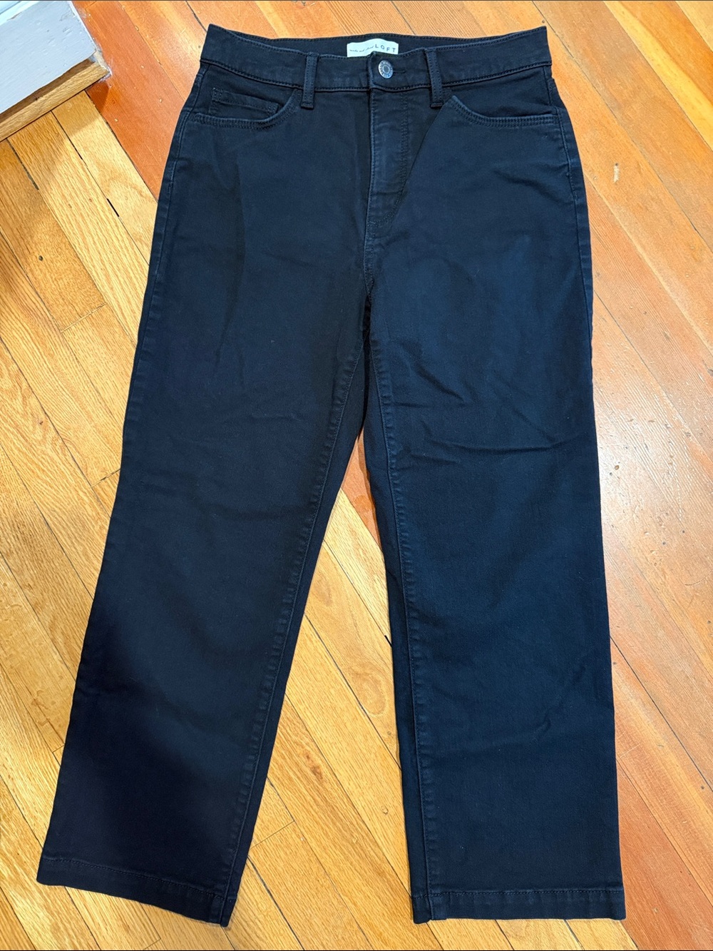 LOFT Straight-Leg Jeans in Black